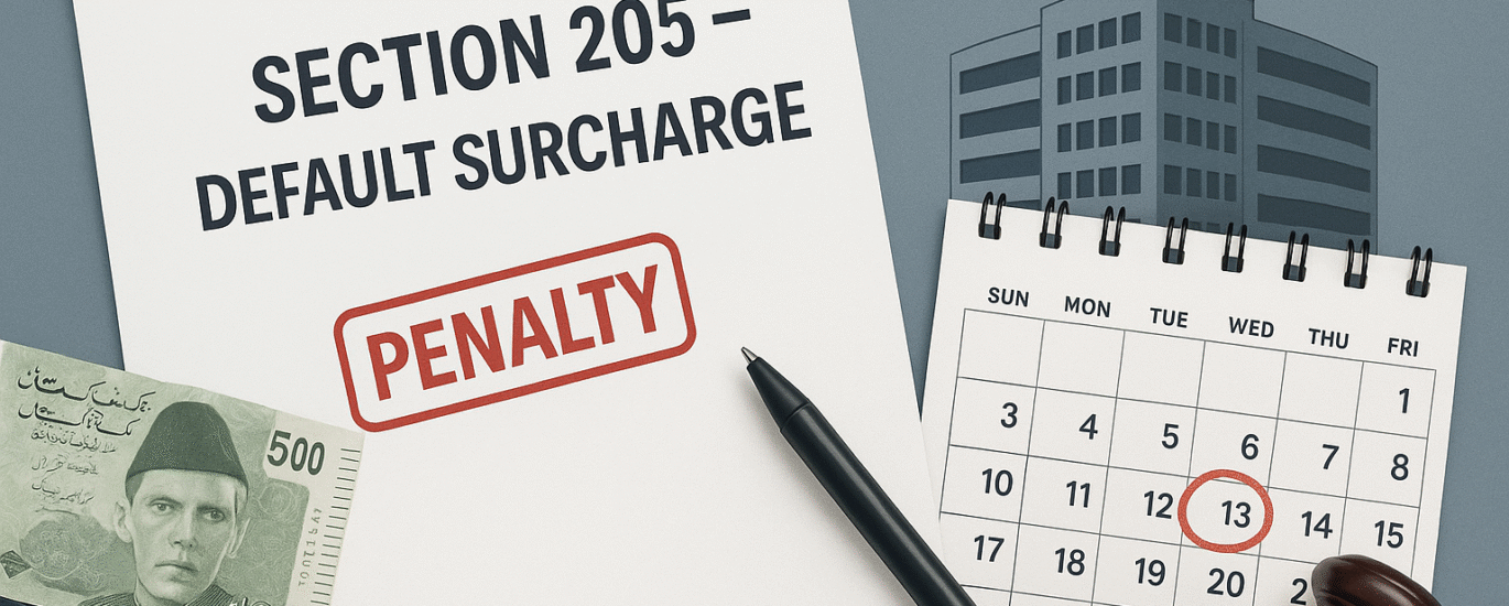 Default surcharge under Section 205 of the Income Tax Ordinance 2001 in Pakistan