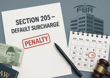 Default surcharge under Section 205 of the Income Tax Ordinance 2001 in Pakistan