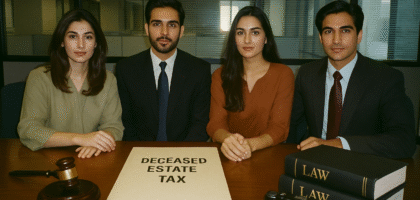 Tax liability of deceased person's estate handled by legal representative in Pakistan
