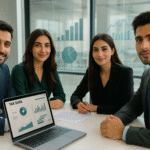 FBR officers and researchers analyzing anonymized taxpayer data in a collaborative environment, as allowed under Section 216 amendments of Finance Act 2025.